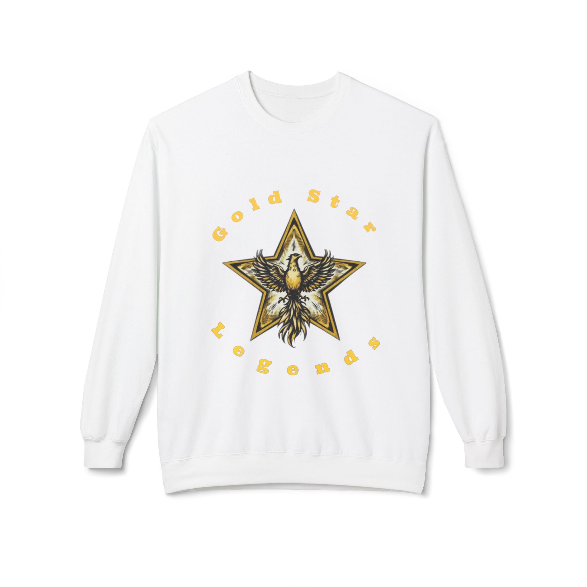 Gold Star Legends Men's Midweight Soft style Fleece Crewneck Sweatshirt