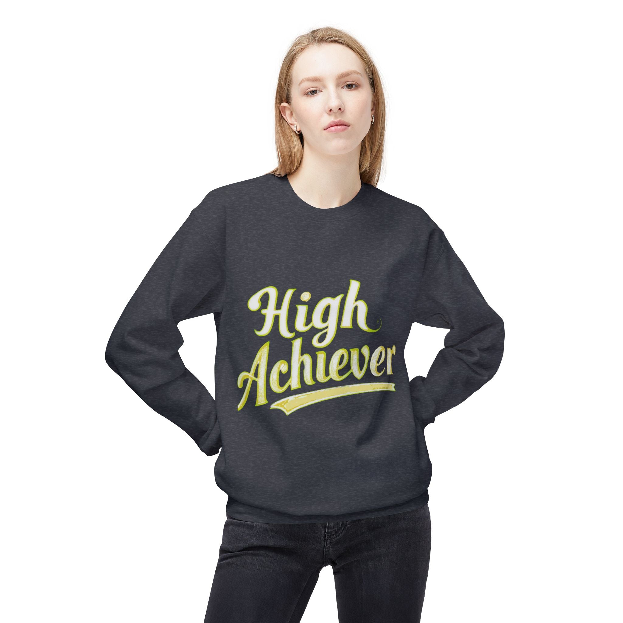 High Achiever Men's Midweight Soft style Fleece Crewneck Sweatshirt