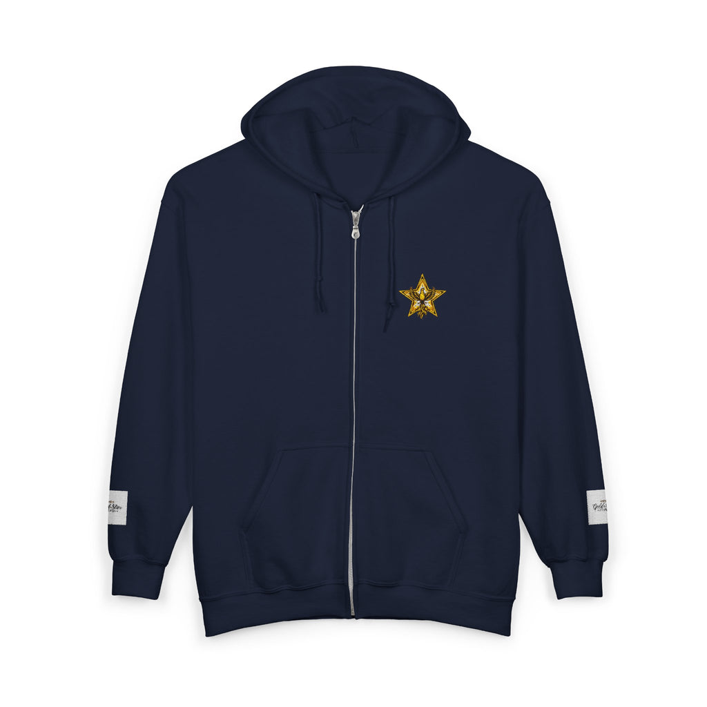 Gold Star Legends logo Men's Heavy Blend™ Full Zip Hooded Sweatshirt