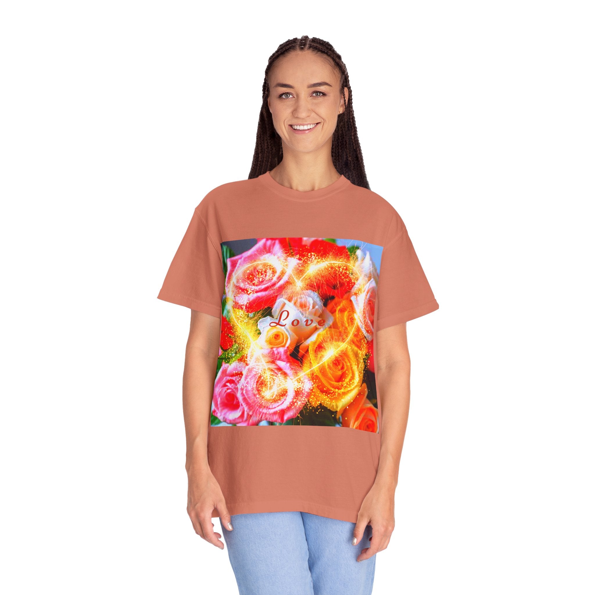 Floral Love Men's Garment-Dyed T-shirt