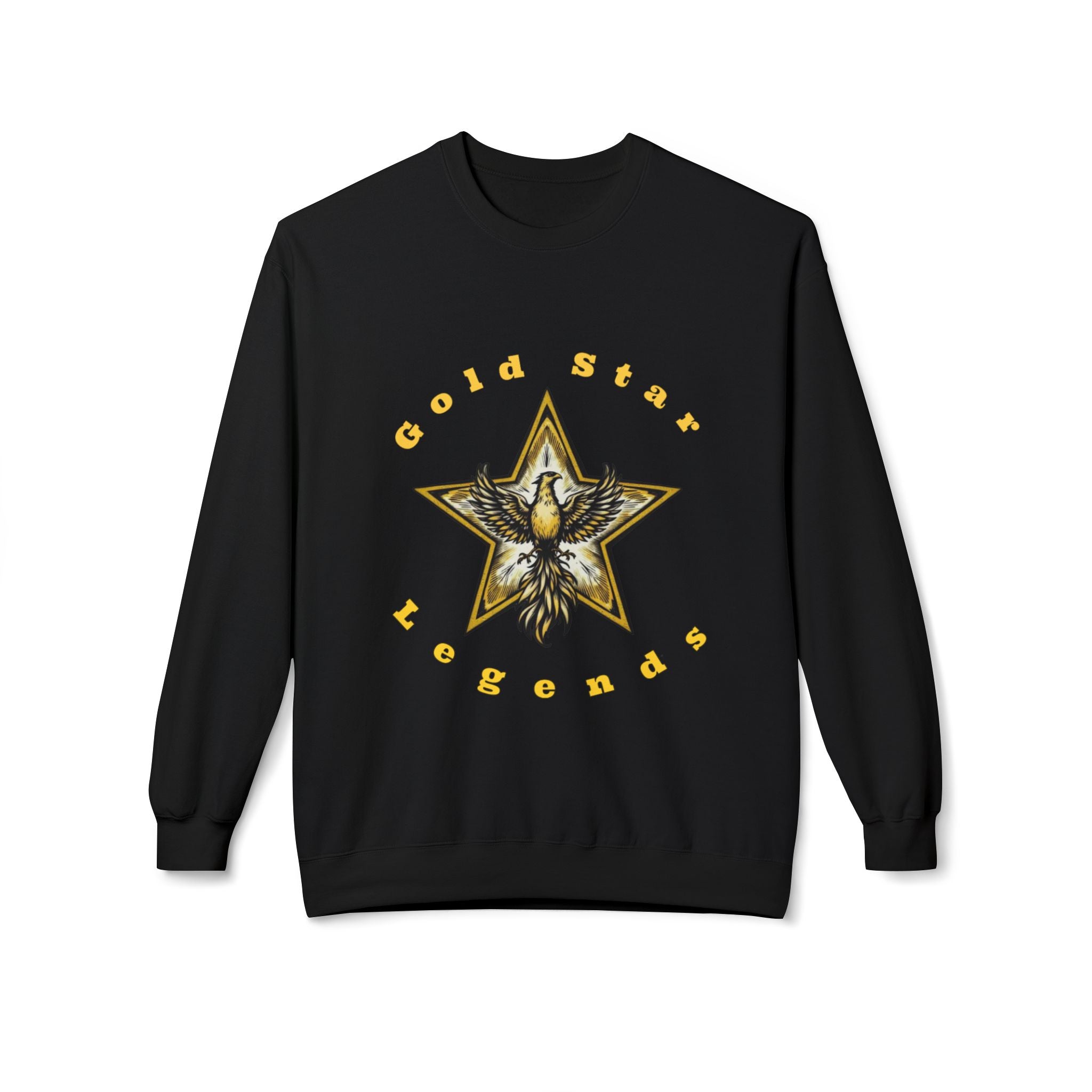 Gold Star Legends Men's Midweight Soft style Fleece Crewneck Sweatshirt