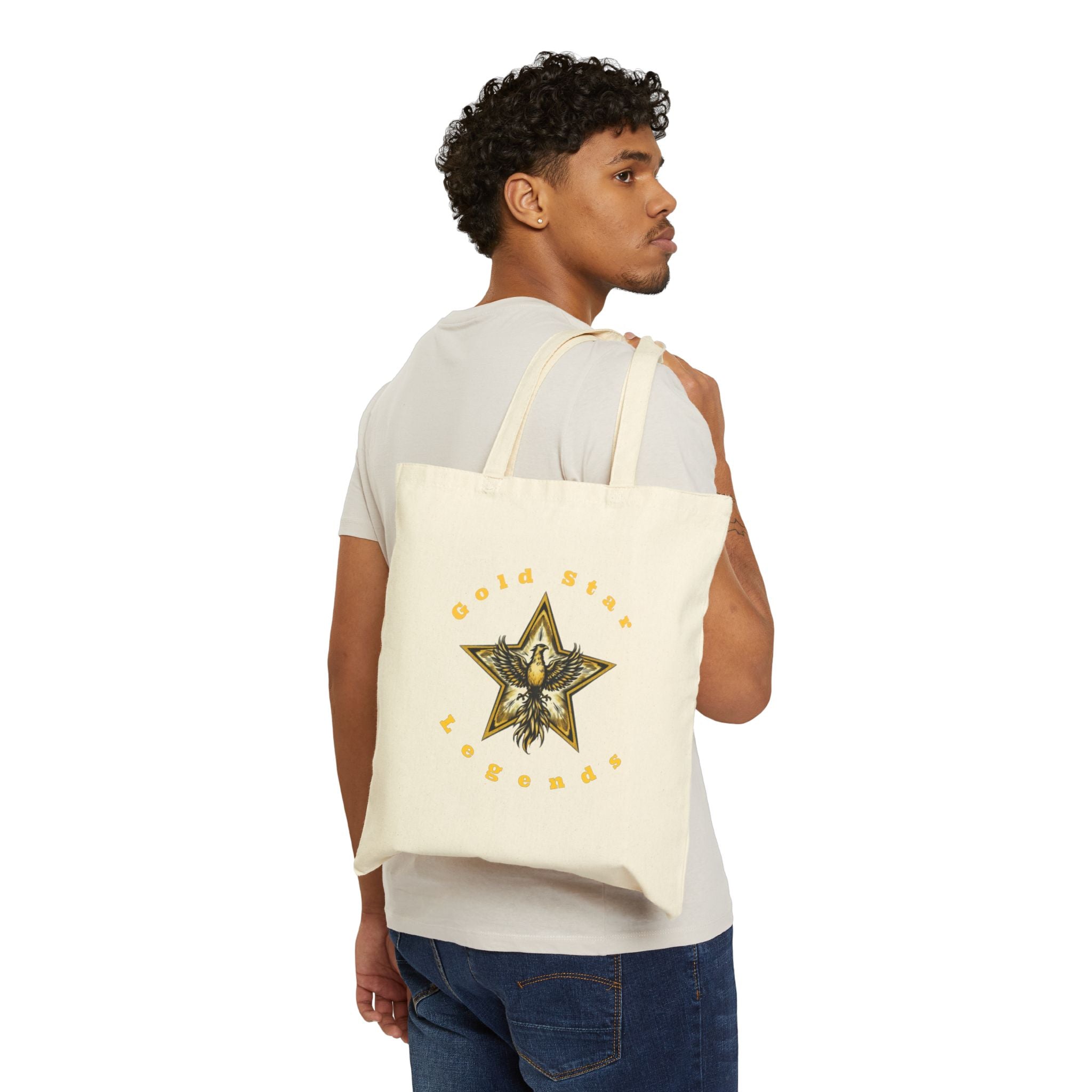 Tote Bag - Gold Star Legends Logo Canvas Tote Bag