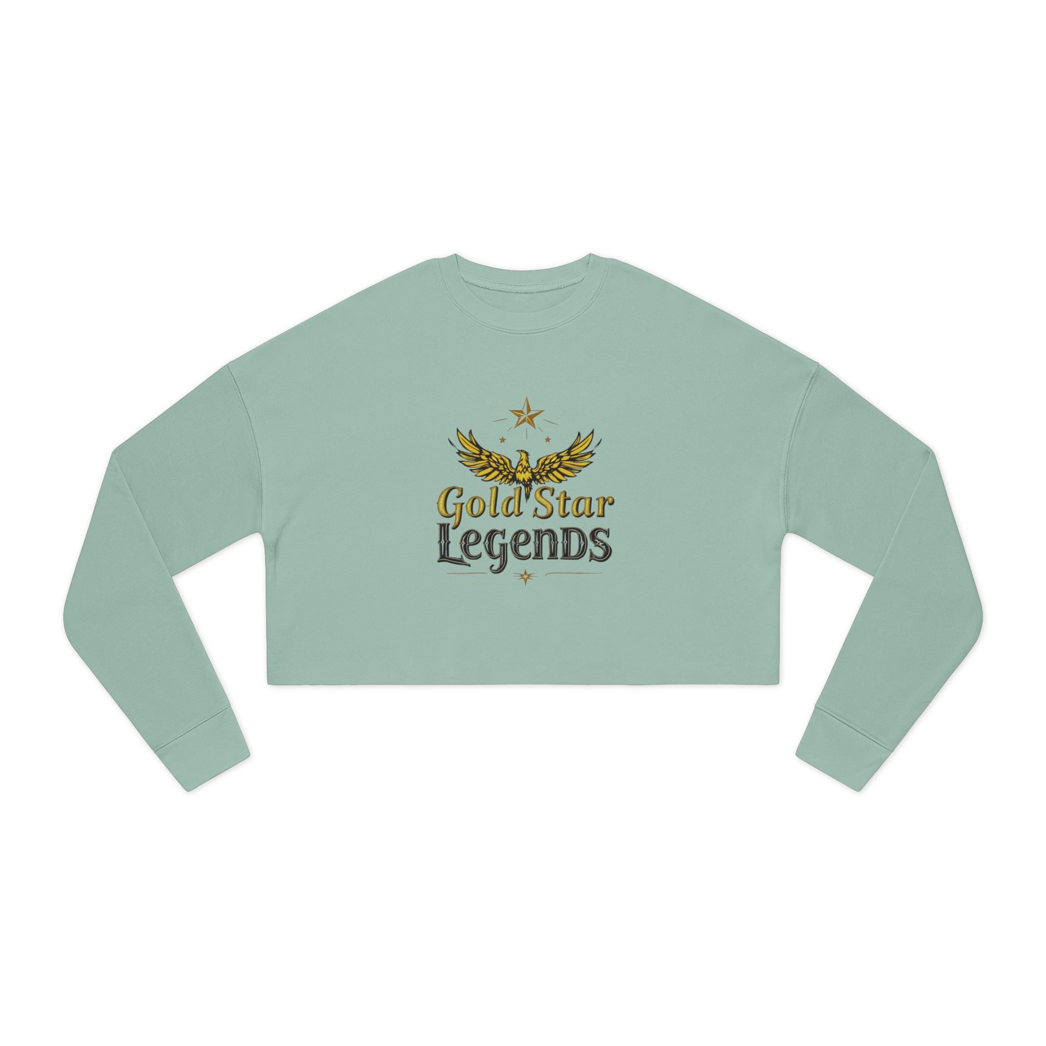 Women's Cropped Sweatshirt Gold Star Legends