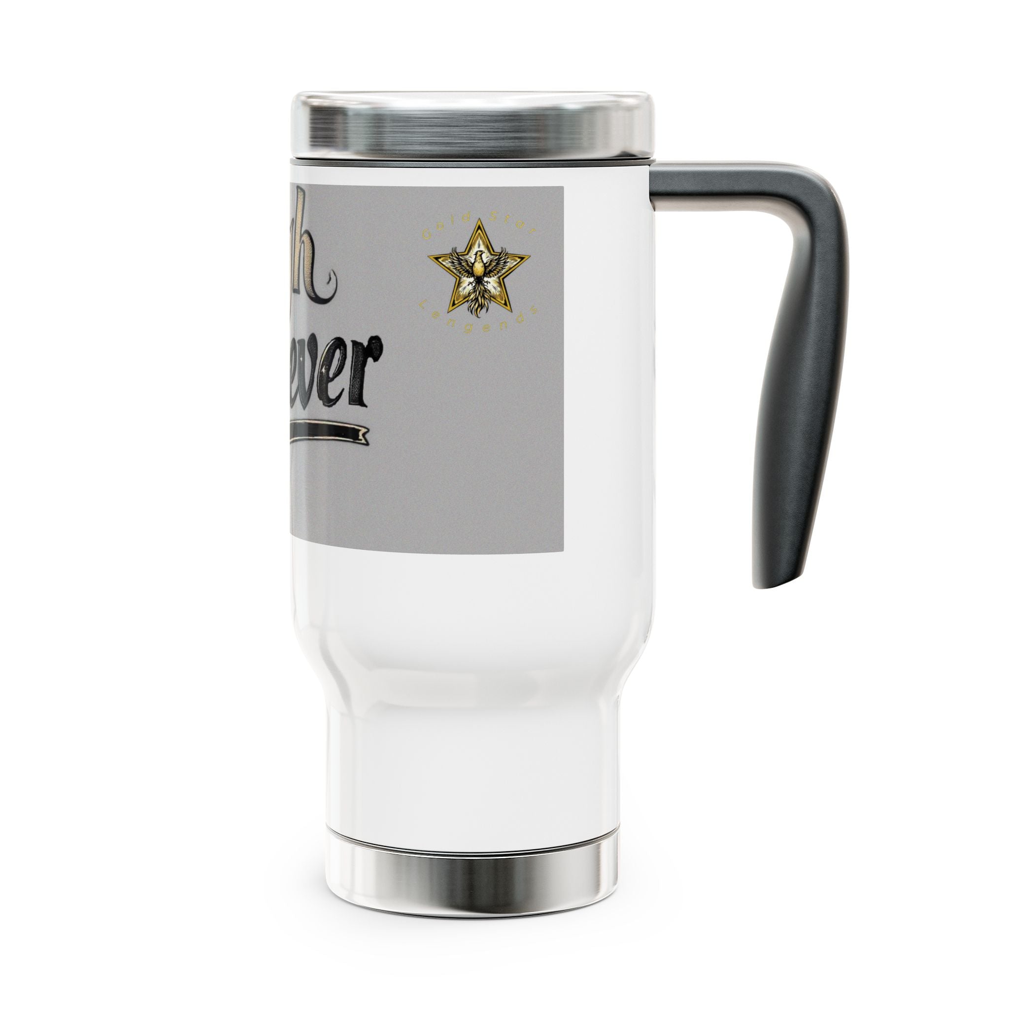 Stainless Steel Travel Mug with Handle, 14oz