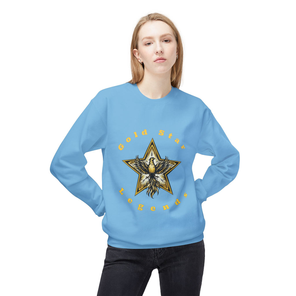 Gold Star Legends Men's Midweight Soft style Fleece Crewneck Sweatshirt