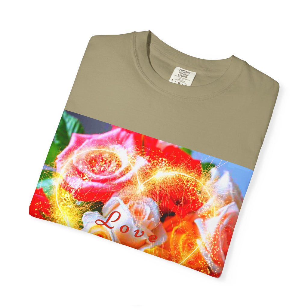 Floral Love Men's Garment-Dyed T-shirt