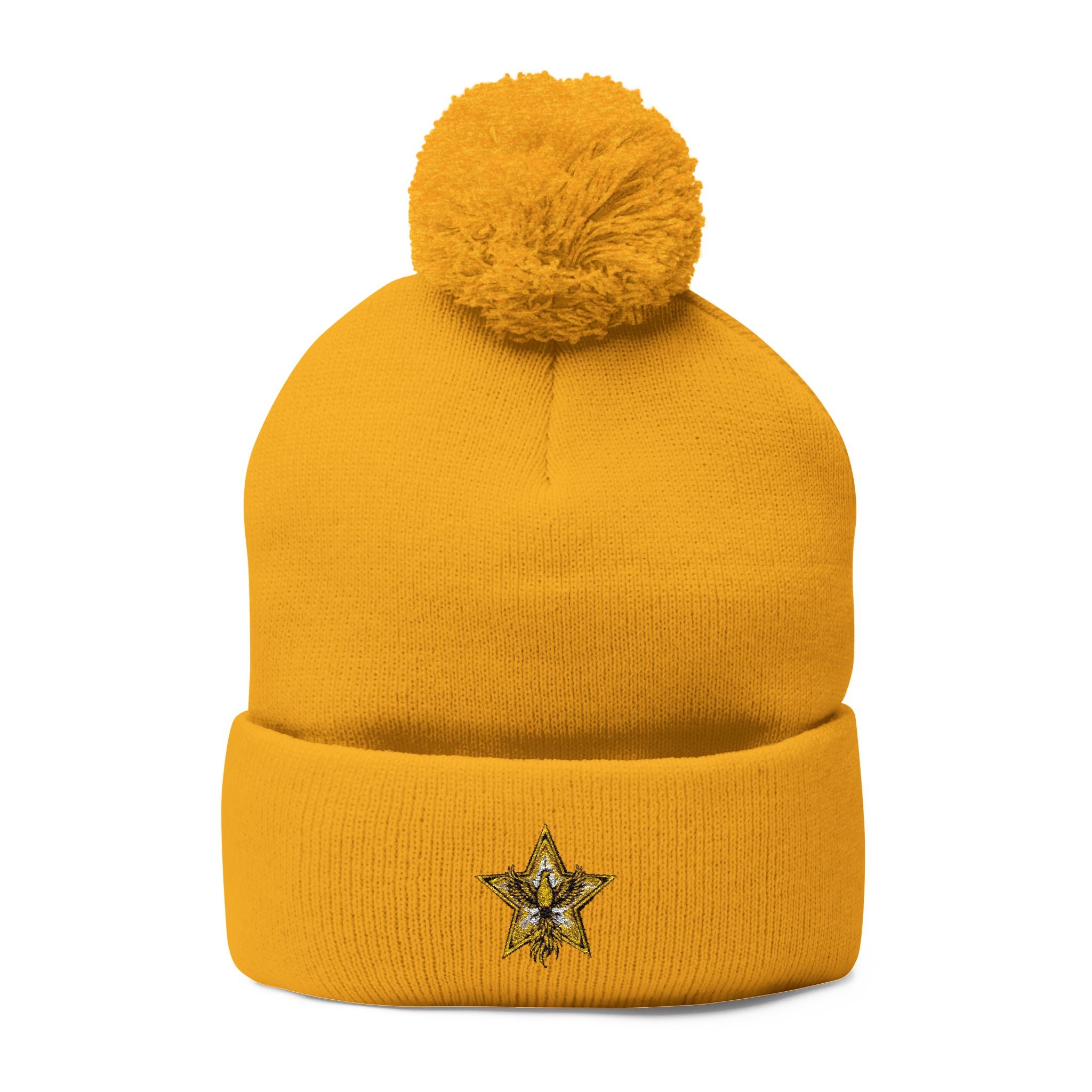 Gold Star Legends Pom-Pom Knit Cap (Embroidery)