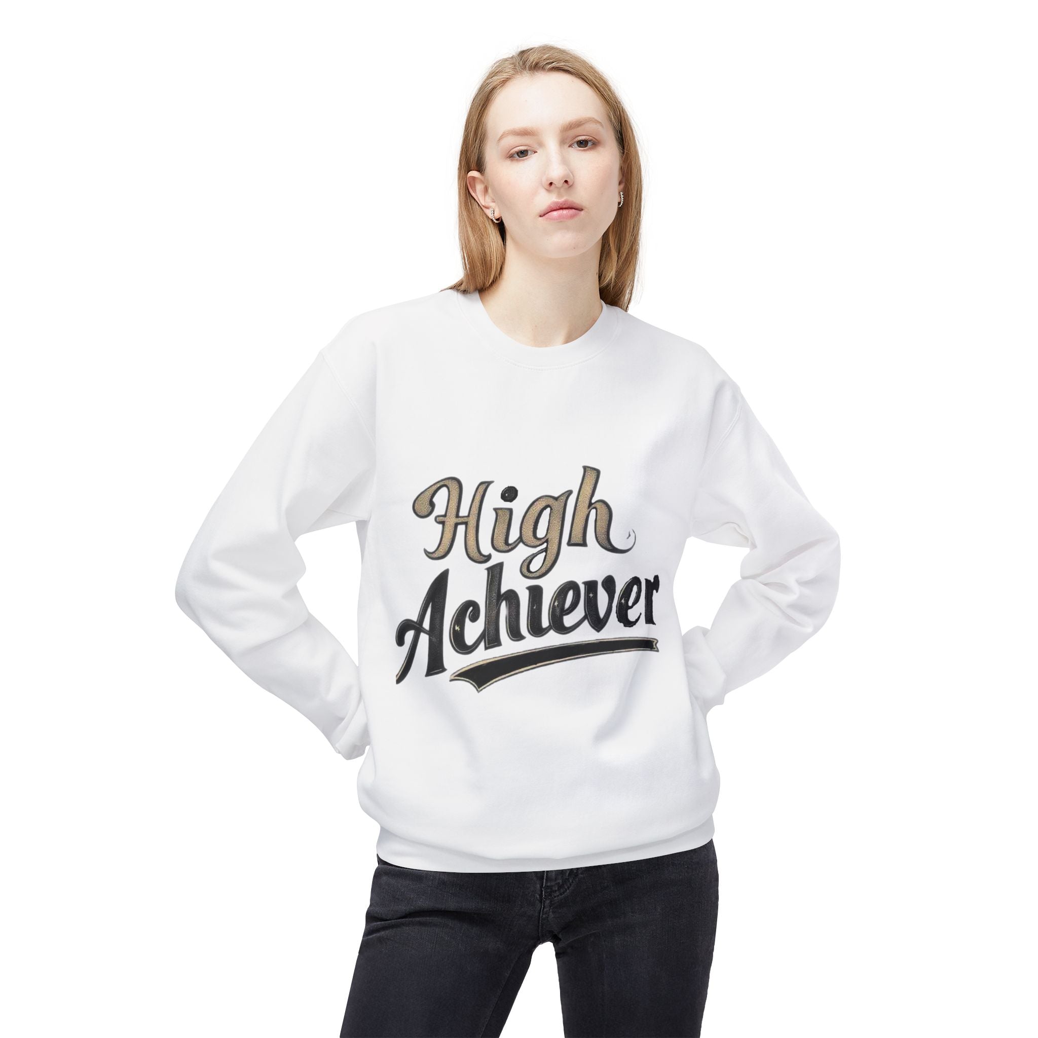 High Achiever Men's Midweight Soft style Fleece Crewneck Sweatshirt