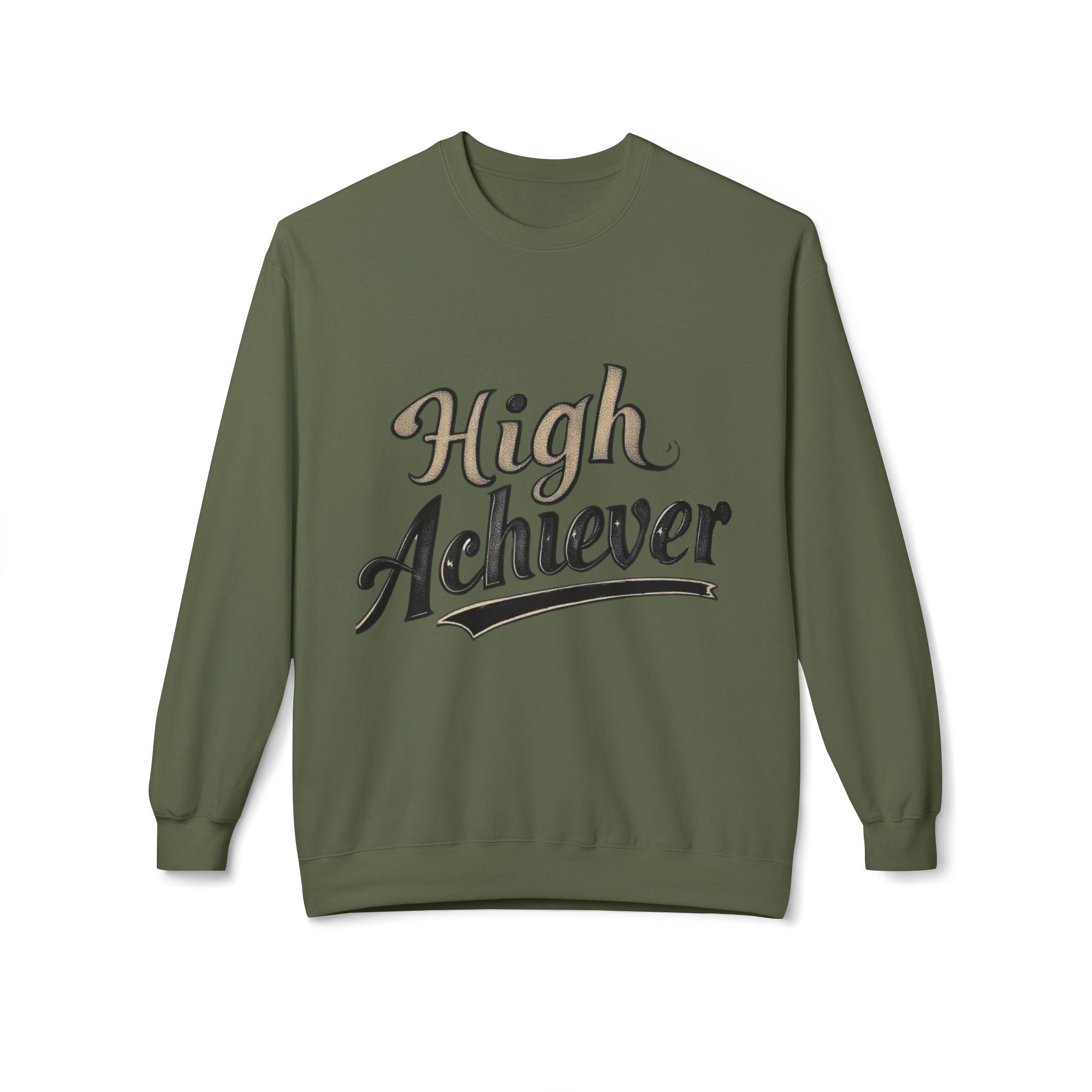 High Achiever Men's Midweight Soft style Fleece Crewneck Sweatshirt