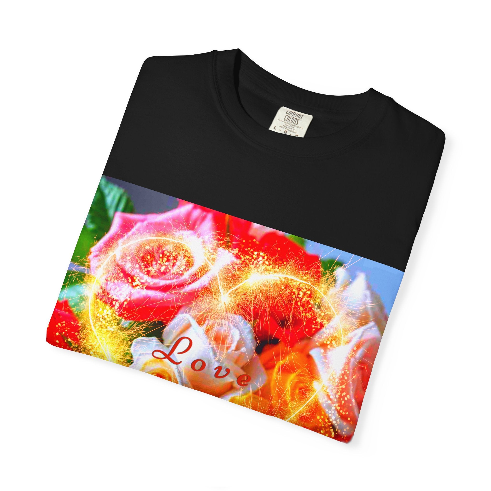 Floral Love Men's Garment-Dyed T-shirt