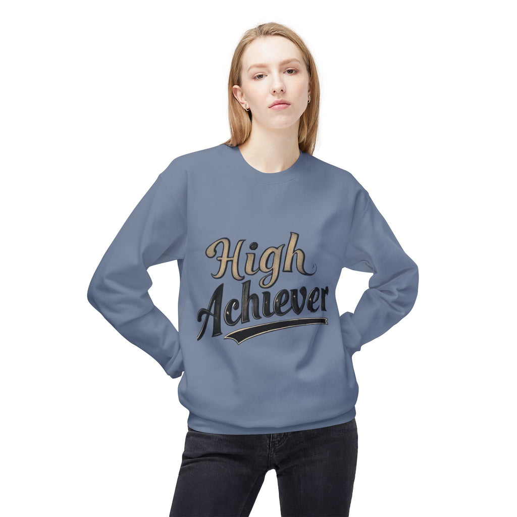 High Achiever Men's Midweight Soft style Fleece Crewneck Sweatshirt