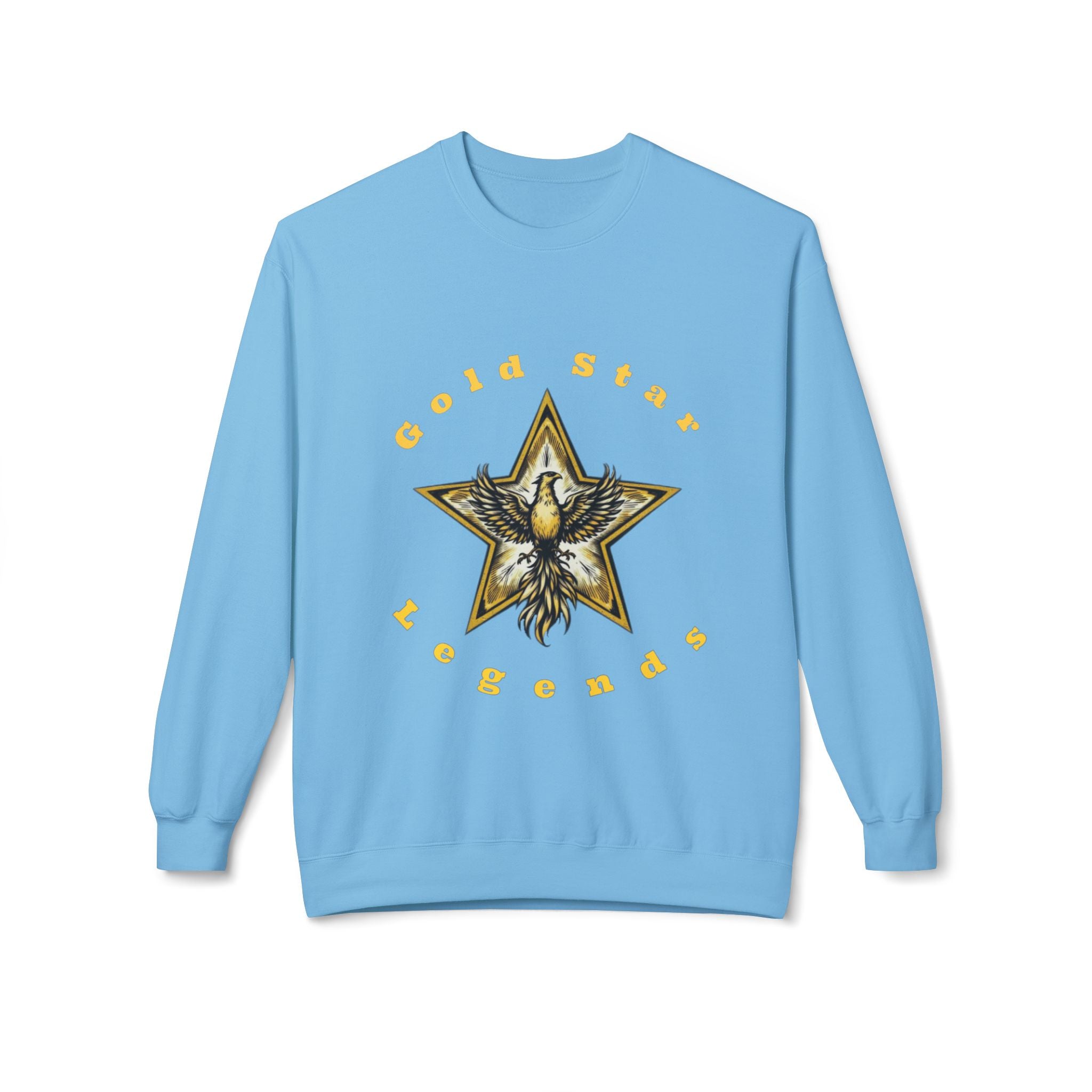 Gold Star Legends Men's Midweight Soft style Fleece Crewneck Sweatshirt