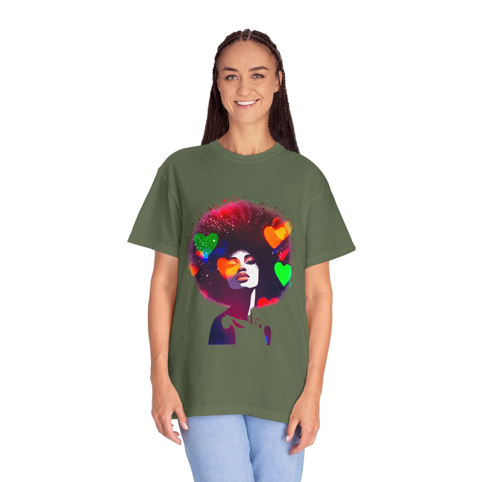 Afrocentric Women Men's Garment-Dyed T-shirt