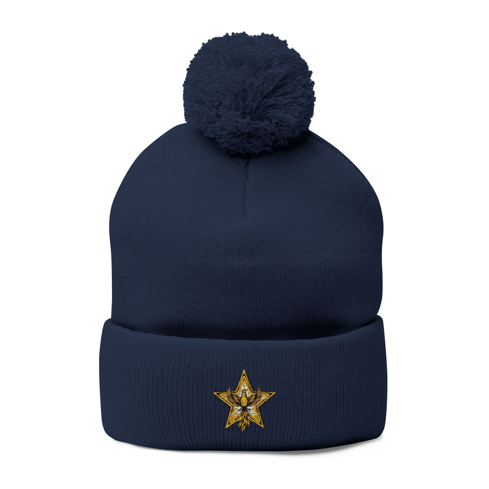Gold Star Legends Pom-Pom Knit Cap (Embroidery)