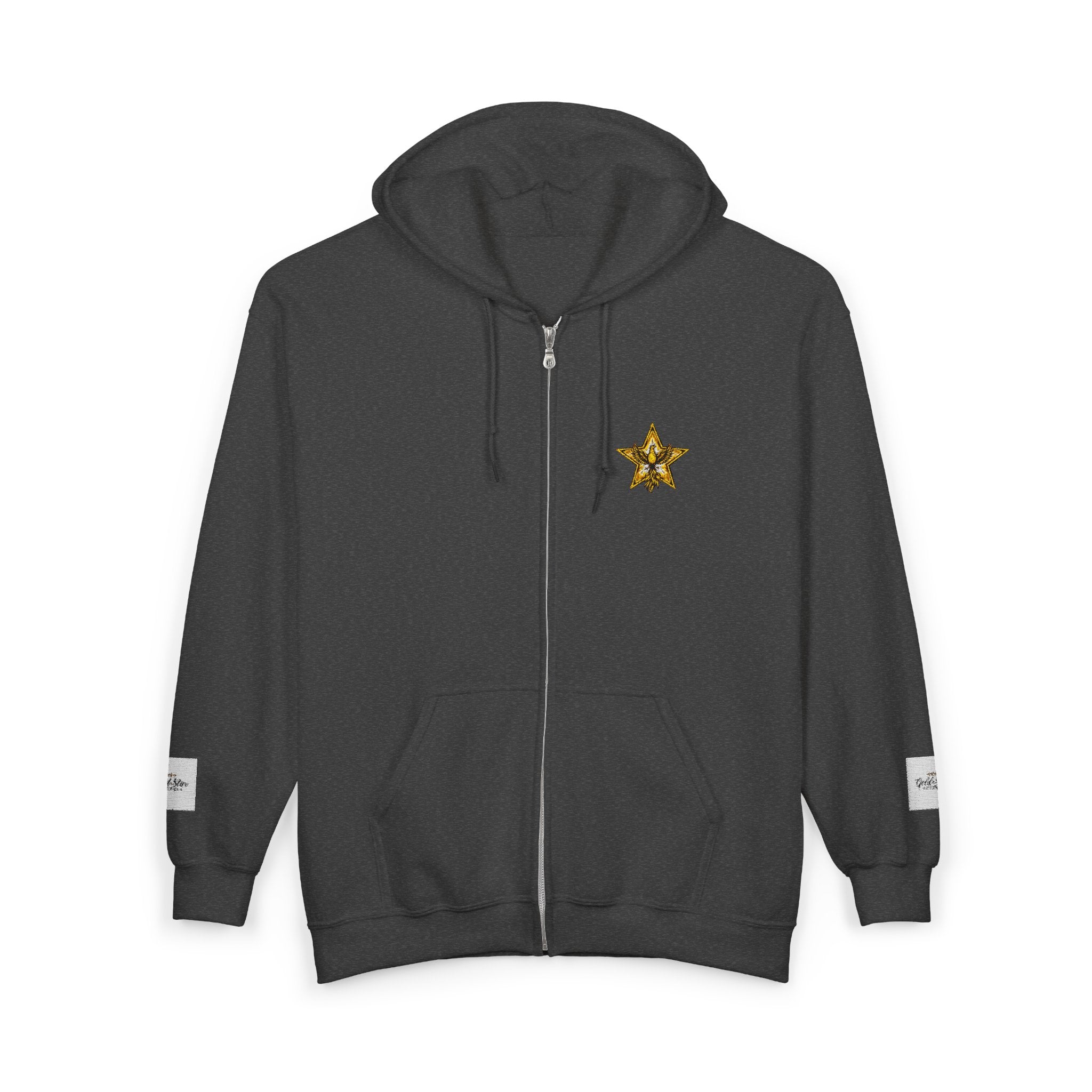 Gold Star Legends logo Men's Heavy Blend™ Full Zip Hooded Sweatshirt