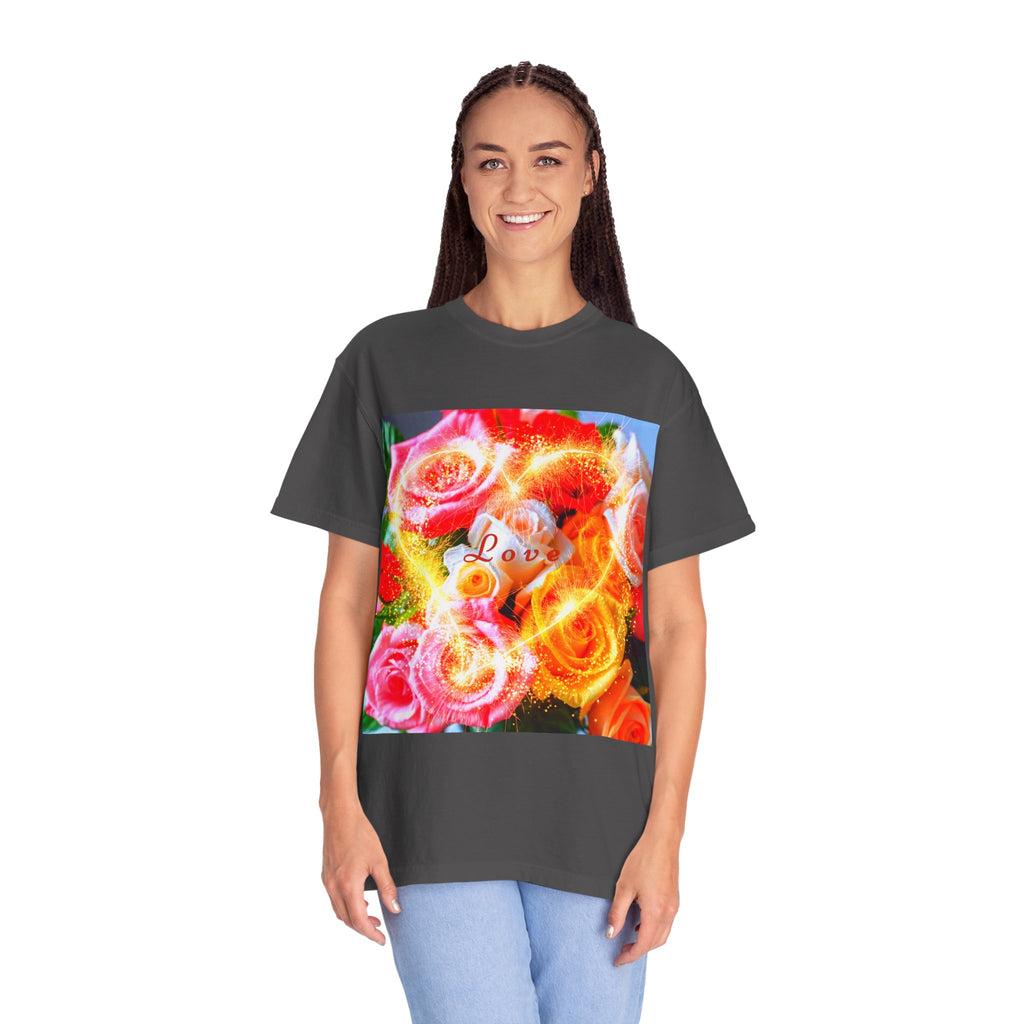 Floral Love Men's Garment-Dyed T-shirt