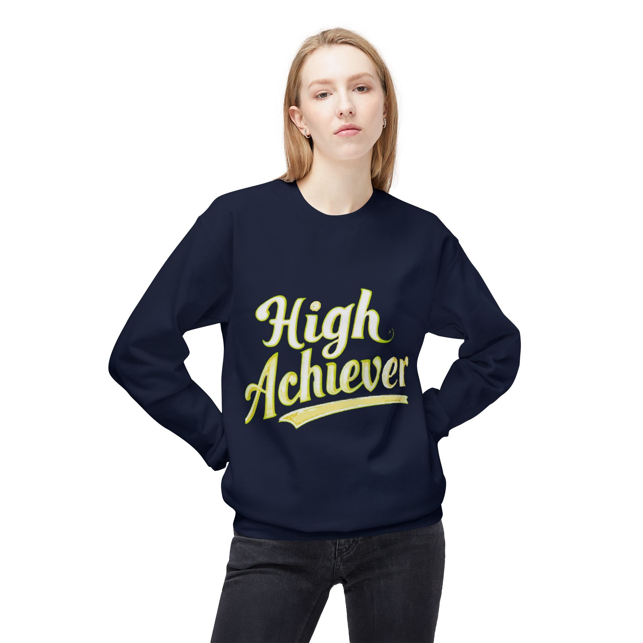 High Achiever Men's Midweight Soft style Fleece Crewneck Sweatshirt