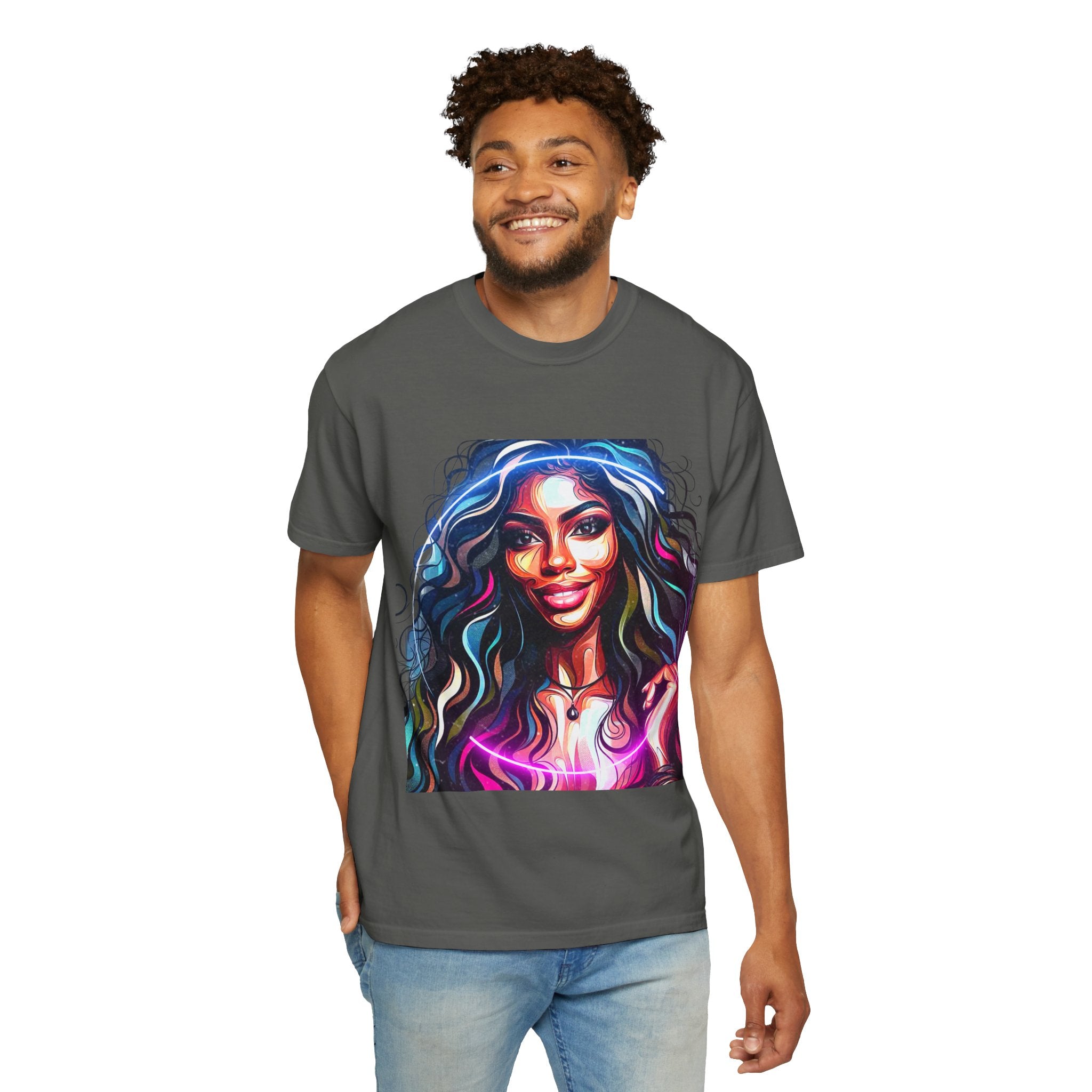 Beautiful Woman Men's Garment-Dyed T-shirt