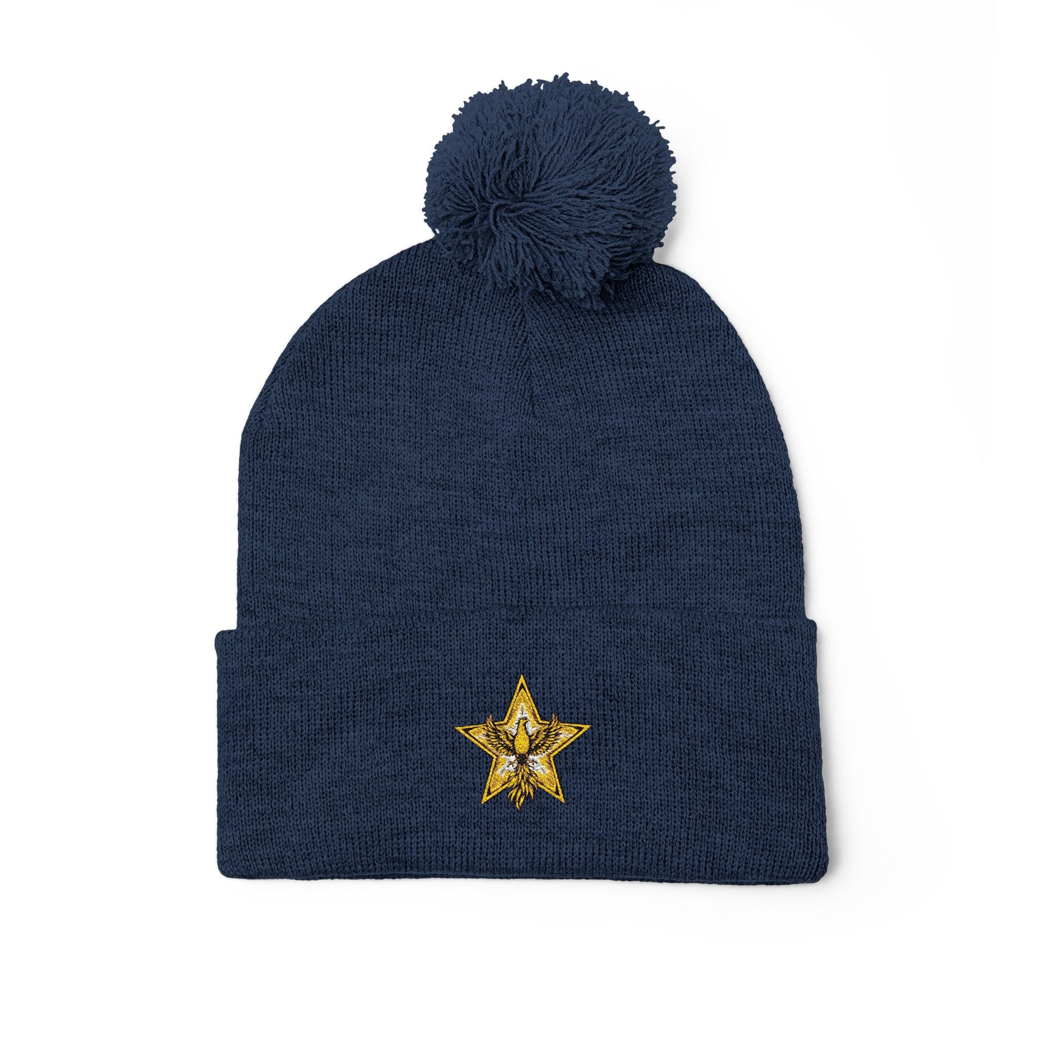 Gold Star Legends Pom-Pom Knit Cap (Embroidery)
