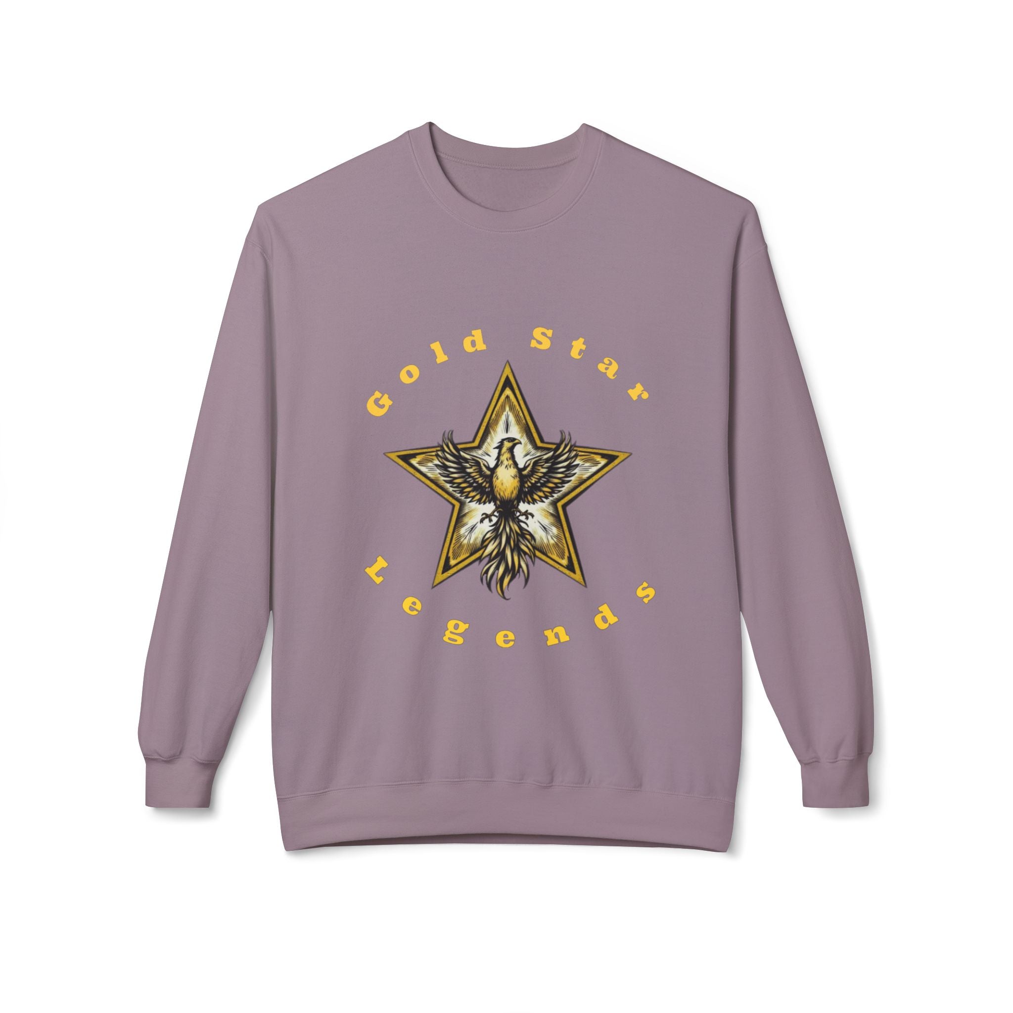 Gold Star Legends Men's Midweight Soft style Fleece Crewneck Sweatshirt