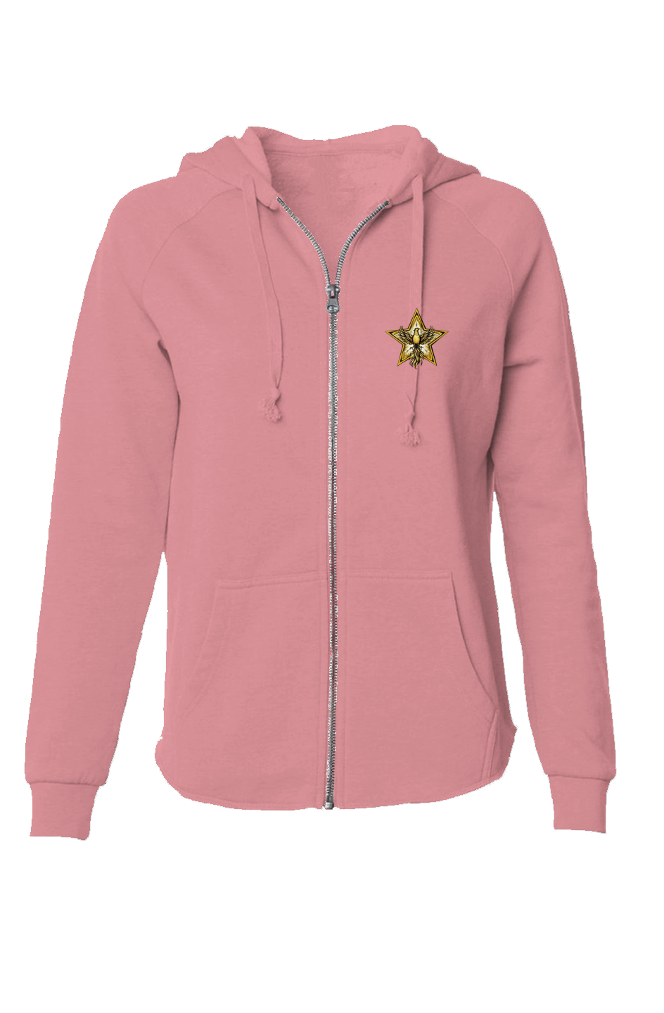 Womens Lightweight Wash Zip Hoodie