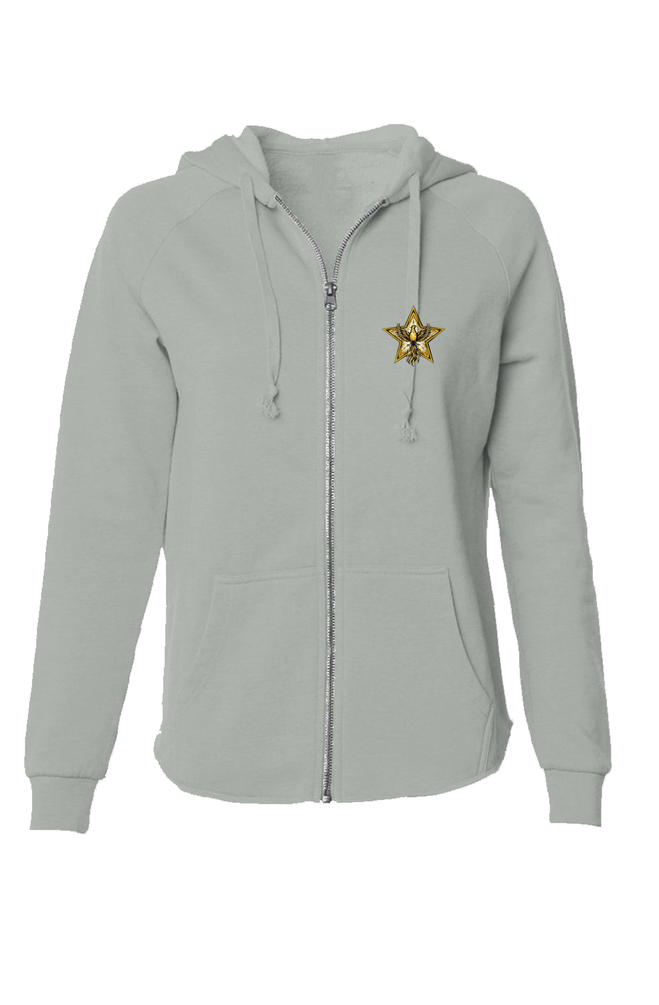 Womens Lightweight Wash Zip Hoodie