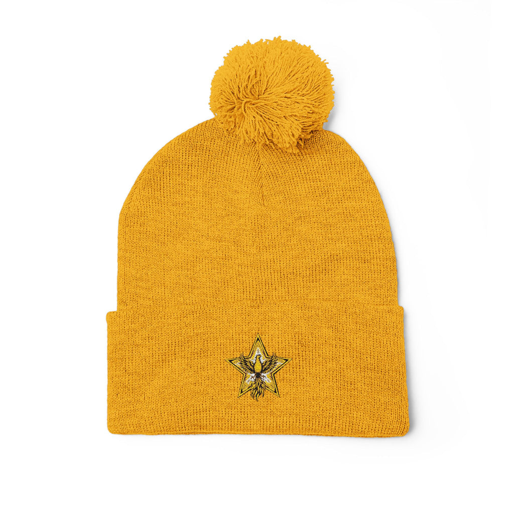 Gold Star Legends Pom-Pom Knit Cap (Embroidery)