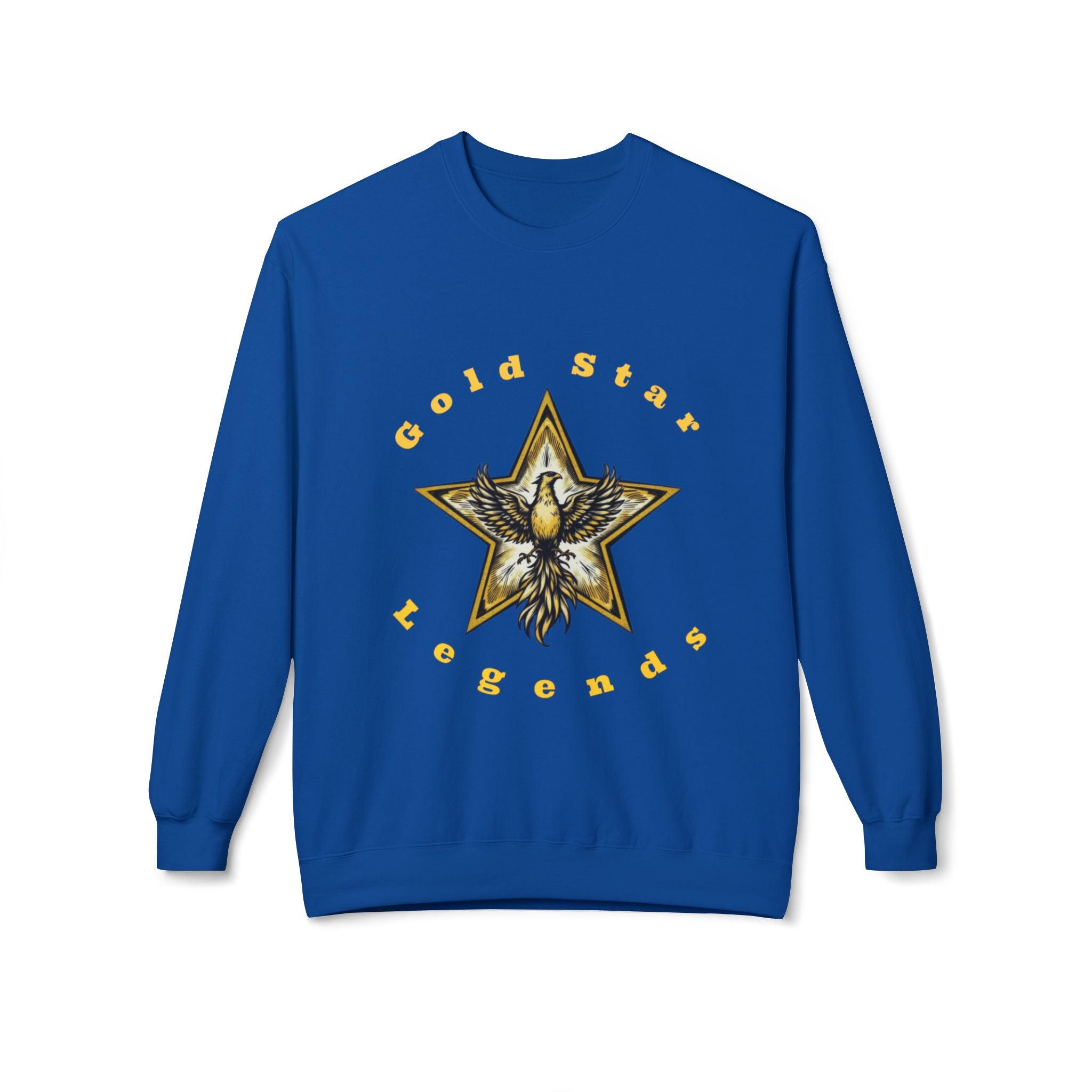 Gold Star Legends Men's Midweight Soft style Fleece Crewneck Sweatshirt
