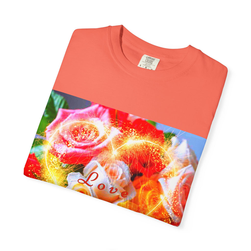 Floral Love Men's Garment-Dyed T-shirt