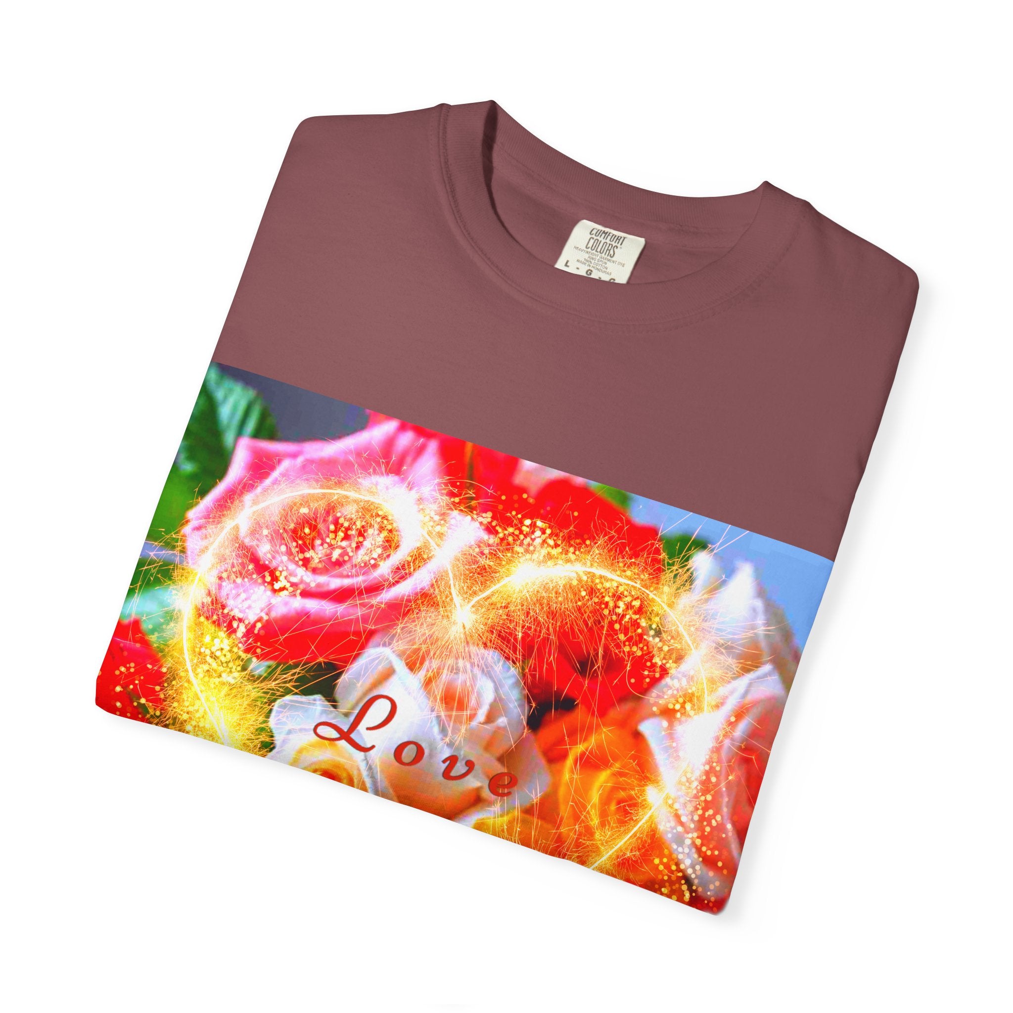 Floral Love Men's Garment-Dyed T-shirt