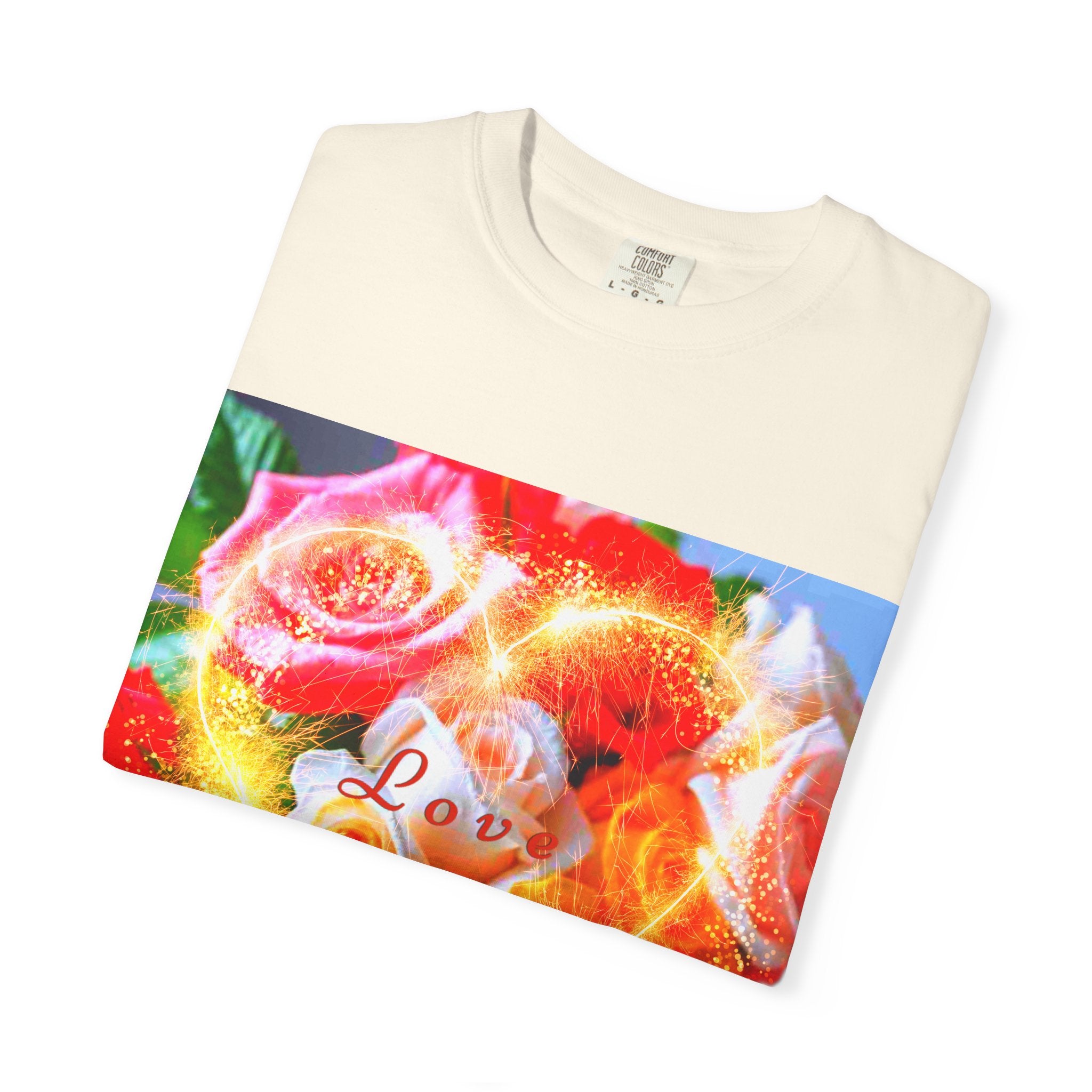 Floral Love Men's Garment-Dyed T-shirt