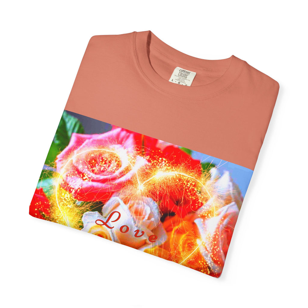 Floral Love Men's Garment-Dyed T-shirt