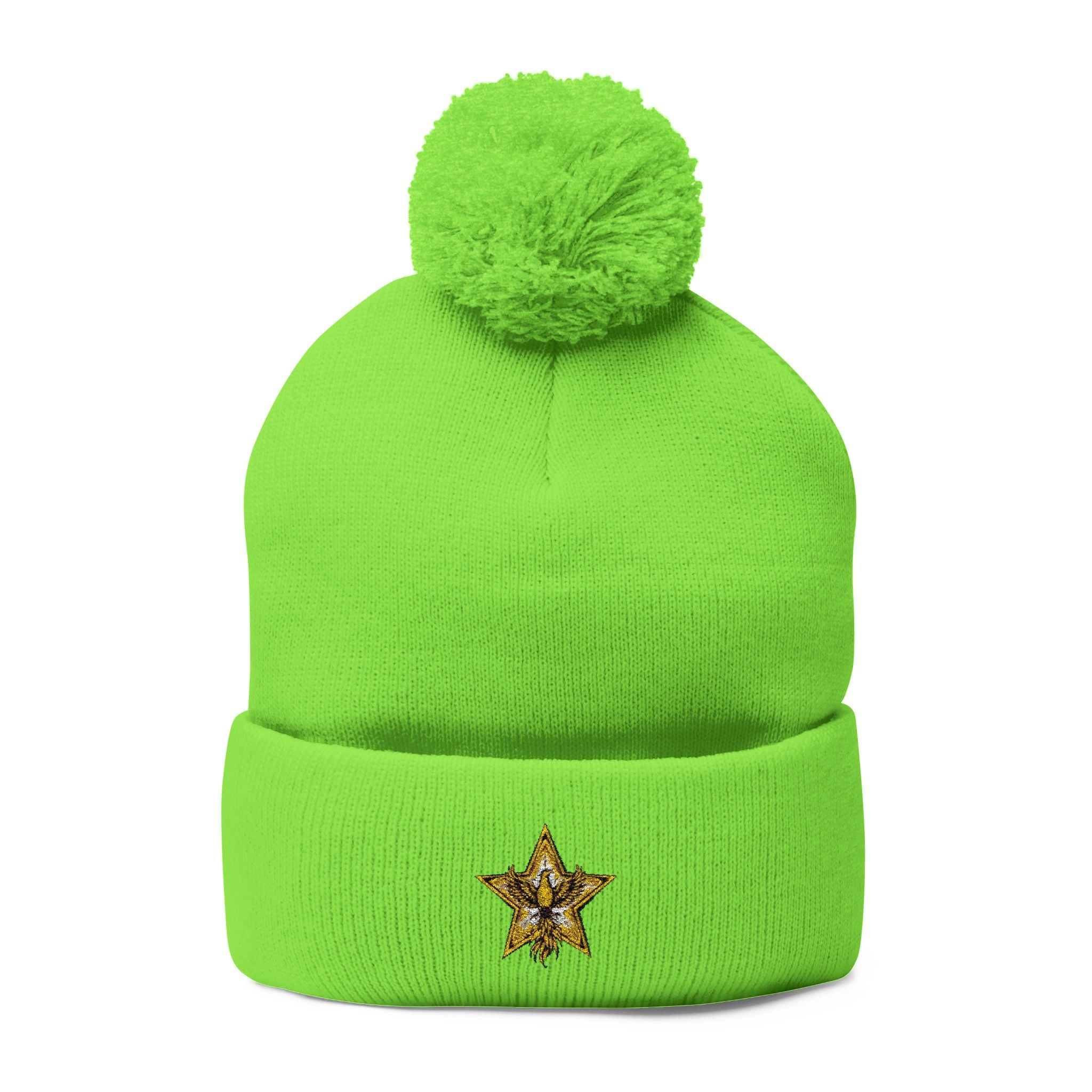 Gold Star Legends Pom-Pom Knit Cap (Embroidery)