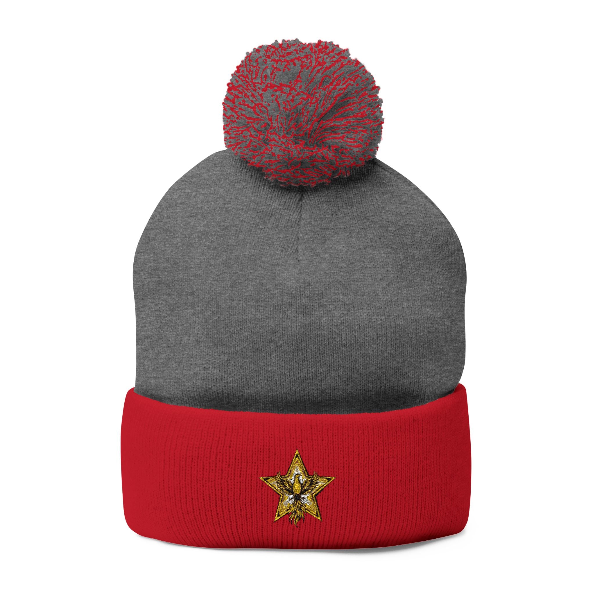 Gold Star Legends Pom-Pom Knit Cap (Embroidery)